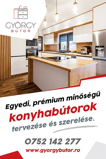 György Bútor – Prémium modern konyhabútor konyhaszigettel és beépített gépekkel